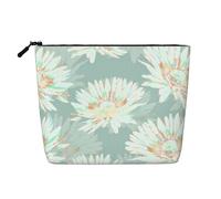 Swooning Flowers Leather Portable Cosmetic Bag Organiser Suitable Business Trip for Woman Man