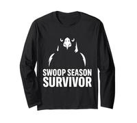 Swoop Season Survivor Angry Magpie Funny Aussie Long Sleeve T-Shirt