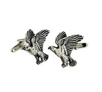 Swooping Hawk in Flight Design Cufflinks Presented in a Cufflink Box