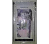Swoosh Supplies 100 x White Plastic Tamper Evident Cash Bags (10.5cm x 20.5cm, 40mu LDPE, Sequential Numbering)