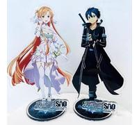 Sword Art Online Acrylic Stand, 4-piece Set, Kazuhito Kirigaya, Yuuki, Asuna, Pedestal, BanG Dream, Surroundings, Moe Goods, Decoration, Model Collection, Cute Decoration, Figurine, Present (Set of 4)