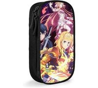 Sword Art Online Anime Large-Capacity Pencil case, Stationery Bag, Multi-Function Stationery Box, Suitable for Young Men and Women-Black SAOE