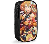 Sword Art Online Ayano Keiko Anime Large-Capacity Pencil case, Stationery Bag, Multi-Function Stationery Box, Suitable for Young Men and Women-Black S