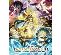 Sword Art Online Season 1-3 Vol.1-73 End + Movie + 2 OVA English Dubbed