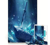 Sword Beneath The Crystal 1000 Pieces Puzzles for Teenagers Brain Tease Toy Home Activity Premium Cut Santa Wish Item (38x26cm)