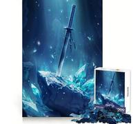 Sword Beneath The Crystal 1000 Pieces Puzzles for Teenagers Brain Tease Toy Home Activity Premium Cut Santa Wish Item (38x26cm)