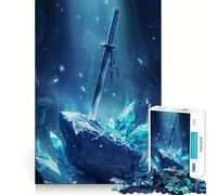 Sword Beneath The Crystal Jigsaw Puzzles for Teenagers 1000 Brain Workout Toy Simple Fun Image Assembly Cherished Gift (50x75cm)