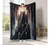 Sword Dog Blanket Throne Flannel Blanket, Soft and Comfortable, 3D Printed, Suitable for Sofa Beds, Pet Lovers' Room Decoration, Single Size, 130x150cm