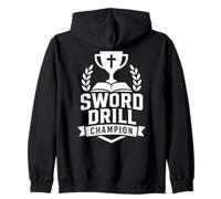 Sword Drill Champion Funny Christian Inside Joke Zip Hoodie