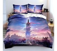 Sword Duvet Cover Single Bedding Set Landscape 3D Duvet Cover Set with 2 Pillowcases - Ultra-Soft Microfibre Bedding for Kids, Teens & Adults