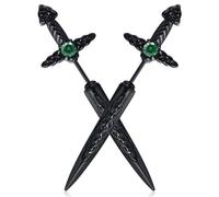 Sword Earrings for Men Women, Stainless Steel Gothic Dagger Celtic Knot Irish Studs Earrings, Cool Punk Hip Pop Cubic Zirconia Dangle Goth Screw Spike Earring Jewelry, Stainless Steel, No Gemstone
