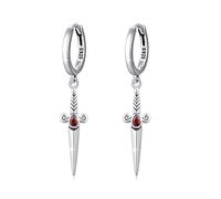 Sword Earrings Hanging 925 Sterling Silver Sword Hoop Drop Dangle Earrings Dagger Earrings Halloween Gothic Sword Jewellery for Women Men