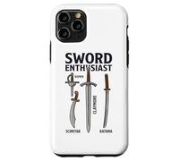Sword Enthusiast Types Chart Rapier Claymore Katana Scimitar Case for iPhone 11 Pro