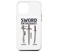 Sword Enthusiast Types Chart Rapier Claymore Katana Scimitar Case for iPhone 12 Pro Max