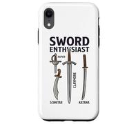 Sword Enthusiast Types Chart Rapier Claymore Katana Scimitar Case for iPhone XR