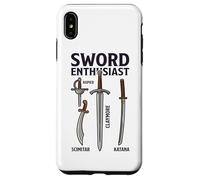Sword Enthusiast Types Chart Rapier Claymore Katana Scimitar Case for iPhone XS Max