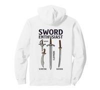 Sword Enthusiast Types Chart Rapier Claymore Katana Scimitar Pullover Hoodie