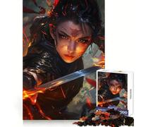 Sword Fight Woman Jigsaw Puzzles for Adults 1000 Pieces Brain Challenge Toy Quiet Fun Precise Cut Wall Art Decor (50x75cm)