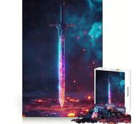 Sword Flame Aesthetic 1000 Piece Jigsaw Puzzles for Adults Brain Tease Toy Relax Time Perfect Cut Memorable Gift (38x26cm)