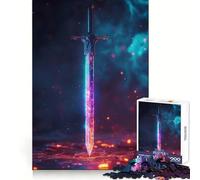 Sword Flame Aesthetic 1000 Pieces Jigsaw Puzzles for Teenagers Cognitive Toy Gentle Leisure Pattern Assembly Fine Art Piece (50x75cm)