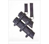 Sword Frog for Man Woman, Medieval Double Sword Sheath Scabbard Leather Sword Waist Belt Vintage Dagger Frog Holder for Larp Knight Costume Accessory,Black