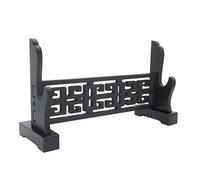 Sword Holder Rack Stand Horizontal Display Samurai Katana Wakizashi Classical Hollow Out Pattern 1-3 Tiers Black,1Tier