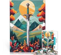 Sword KingAdults Puzzles 1000 Piece Jigsaws Help the brain exercise addictive toys to cultivate patience wall decoration 38x26cm