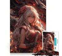 Sword Maiden 1000 Piece Jigsaw Puzzles for Adults Jigsaw Memory Lift Slow Enjoy Image Assembly Creative Gift (38x26cm)