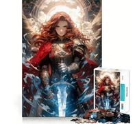 Sword Maiden 1000 Piece Jigsaws for Adults Puzzle Intellect Toy Relaxing Fun Quality Cut Fine Art Piece (38x52cm)