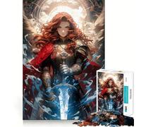 Sword Maiden Puzzles for Teenagers 1000 Pieces Think Smart Toy Soothing Play Smooth Cut Amazing Present (50x75cm)