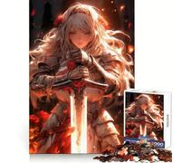 Sword Maiden Slayer 1000 Piece Jigsaw Puzzles for Adults Jigsaw Memory Lift Slow Enjoy Image Assembly Creative Gift (38x52cm)