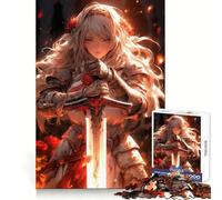 Sword Maiden Slayer Jigsaw Puzzle for Teenagers 1000 Pieces Cognitive Toy Quiet Hobby Premium Edge (38x26cm)