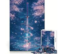 Sword of The Sacred Spring Jigsaw Puzzles 1000 Pieces for Adults Memory Boost Warm Time Image Assembly Fine Art Piece (38x52cm)