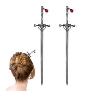 Sword Pendant Hairpins Vintage Chinese Style Sticks Hair Punk Trendy Pin S4K2 Dish Sword Hair Hairpin Accessories