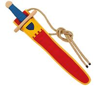 Sword Set Landsknecht Red/Yellow Beech Wood 48 cm (940) - Toy Manufacturer Vah [Made in Germany | Traditional Craft]