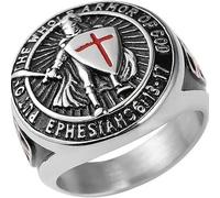 Sword Shield Warrior Ring Stainless Steel Put on the Whole Armor of God Ring-8