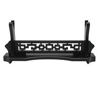 Sword Stand Desktop Samurai Sword Katana Gladiator Sword Holder One-Tier Sword Rack for Display, Hollow-Carved Design All Black