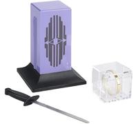 Sword Through Ring Inside Casket (Crystal Cleaver) Magic Tricks Penetrating Sword Magic Close up Illusions Gimmicks Mental Props