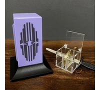 Sword Through Ring Inside Casket (Crystal Cleaver) Magic Tricks Penetrating Sword Magic Props Play with Borrowed Ring Close Up Street Illusions Gimmicks Mentalism Trick