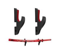 Sword Wall Mount 1-Tier Padded Hook Katana Holder Wood Sword Display Hanger Adjustable Sword Stand for All Samurai Sword Light Saber Cosplay Blade Weapon Rack(Black)