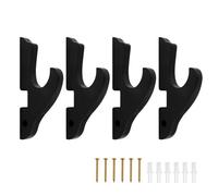 Sword Wall Mount,Adjustable Katana Stand and Lightsaber Holder,Durable Wooden Display Rack with Easy Installation for Samurai Swords, Cosplay Blades, Fishing Rods, Flutes, Lamps(4PCS with 12 Screws)