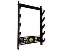 Sword Wall Mount Sword Holder Display Stand Padded Katana Wakizashi Genji and Samurai Swords Dragon Pattern,5 Tier