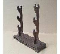 Sword Wall Mount, Sword Stand Desktop Samurai Katana Gladiator Holder Rack for Display- Solid Wood 1-Tier(Wenge 3 Tier)