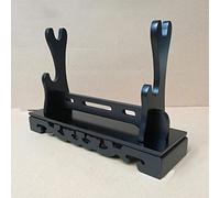 Sword Wall Mount, Sword Stand Desktop Samurai Katana Gladiator Holder Rack for Display- Solid Wood 1-Tier(King Size Black 2 Tier MDF)
