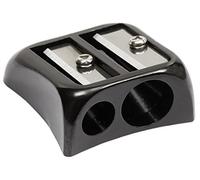 Swordfish ‘Blinc Blinc’ Double-Hole Zinc Pencil Sharpener with Strong Metal Casing [Pack of 1] 40286,Black