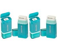Swordfish Combo Pencil Sharpener with Mess-Free Canister and Eraser [Pack of 2] Turquoise [40294]