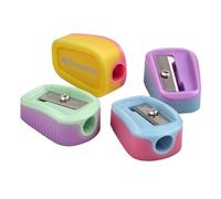 Swordfish ‘Duo Wedge’ Pencil Sharpener [Pack of 4] Assorted Colours [40384M]
