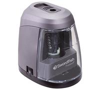 Swordfish ‘Fusion²’ Dual Power Double-Hole Pencil Sharpener with Pencil Point Options and Helical Blade [40309] 8-10 mm, Grey, Black