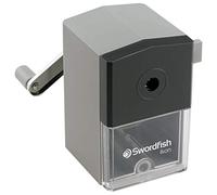 Swordfish Desktop Manual Pencil Sharpener Ikon – Replaceable Helical Blade, Auto-Stop [40100]