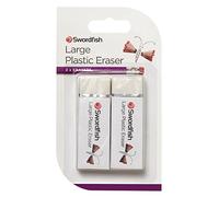 Swordfish ‘Large Plastic’ Eraser [Pack of 2] PVC and Phthalate Free Eraser [40274]